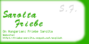 sarolta friebe business card